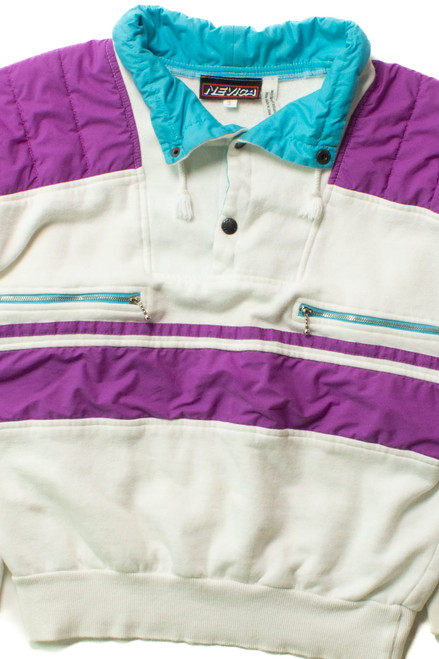 Vintage Purple Panel Sport Sweatshirt (1980s)