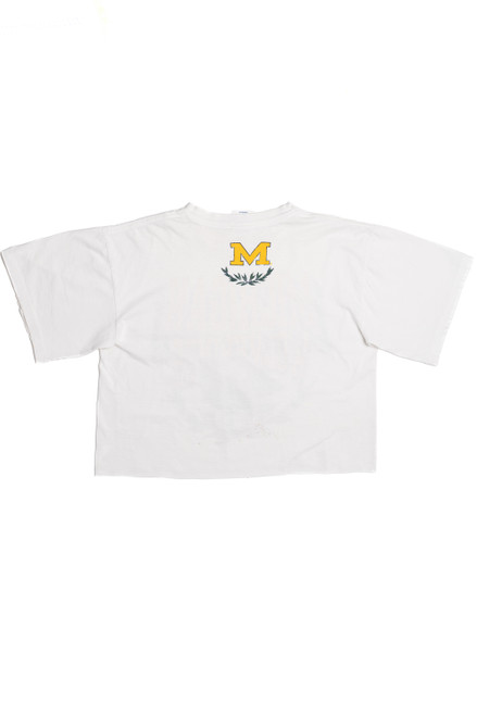 Vintage Michigan Wolverines Raw Hem Crop T-Shirt