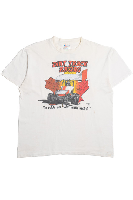 Vintage "Dirt Track Racing" "A Ride On The Wild Side" T-Shirt