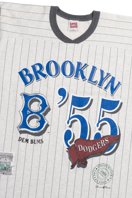 Vintage Brooklyn Dodgers "Dem Bums" Striped Ringer T-Shirt