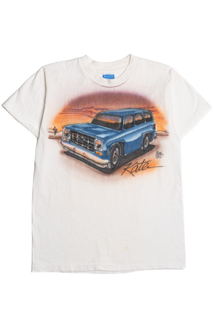 Vintage Air Brush Hand Painted Station Wagon "Kate" T-Shirt