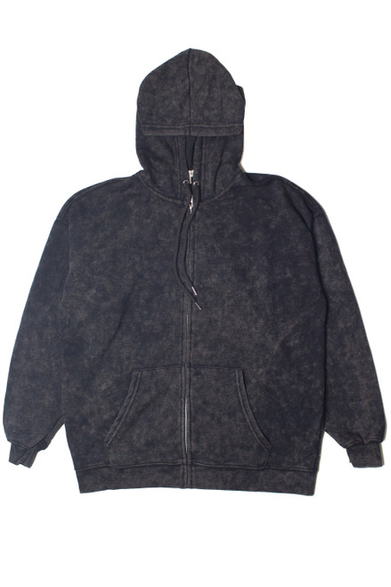 Stone Wash Oversized Zip Up Hoodie