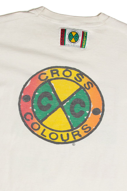 Vintage Distressed Cross Colours Black Adoption Festival T-Shirt (1992)