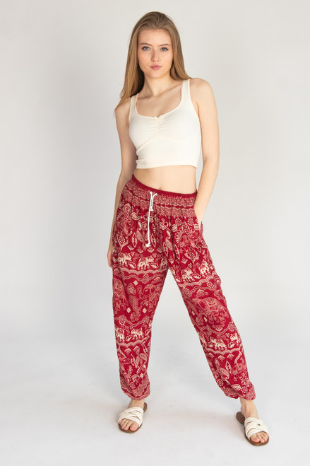 Elephant Drawstring Pants