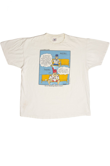 Vintage Tom Burton Thinking Man's Game Comic T-Shirt (1993)