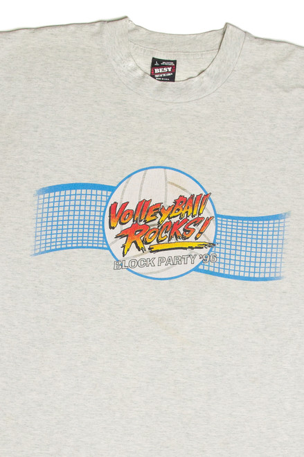 Vintage Volleyball Rocks! Block Party 1996 Des Moines T-Shirt