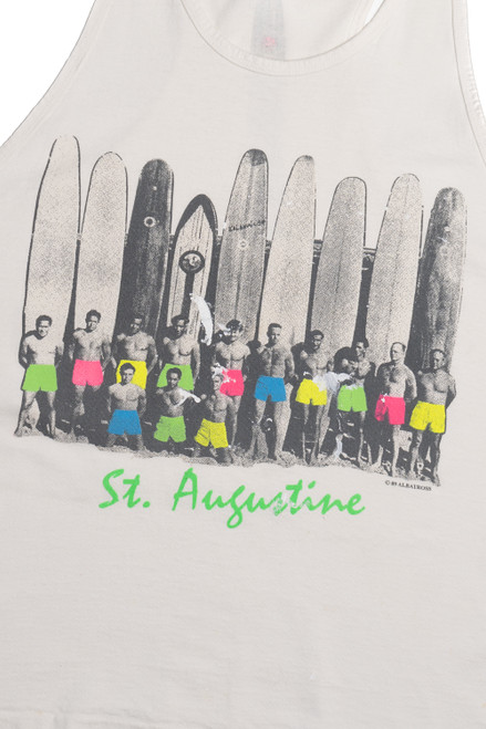 Vintage 1989 "St. Augustine" Surfing Tank Top T-Shirt