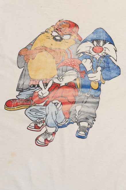 Vintage Distressed Looney Tunes Bugs Bunny Taz Sylvester T-Shirt