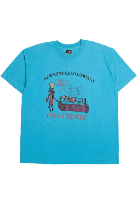 Vintage 1995 "Steak Anyone?" Company Picnic T-Shirt 10886