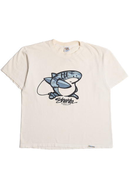 Vintage "Sharka Surf Co." Blue Camo Shark T-Shirt