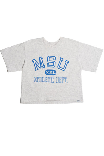Vintage "MSU Athletic Dept." Gear for Sports Crop Top T-Shirt