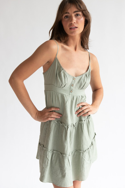 Tiered Linen Sundress