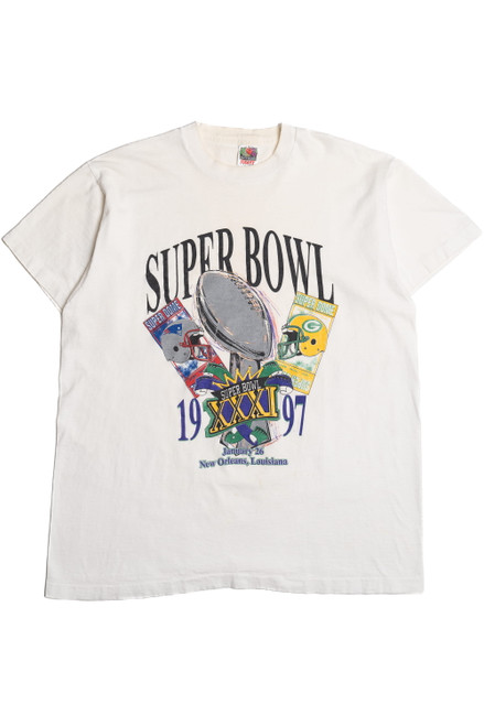 Vintage 1997 Super Bowl XXXI Packers Vs. Patriots T-Shirt