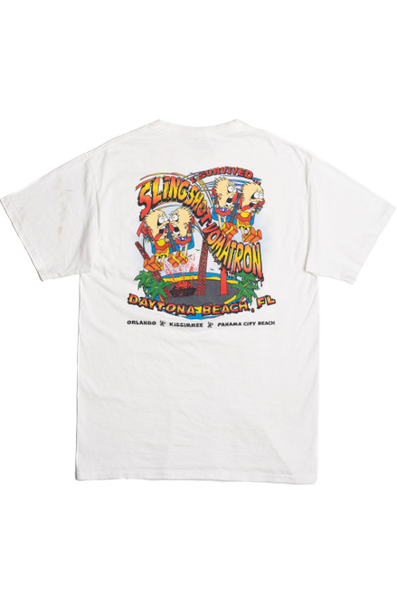 Vintage "I Survived Slingshot Vomatron" Roller Coaster T-Shirt