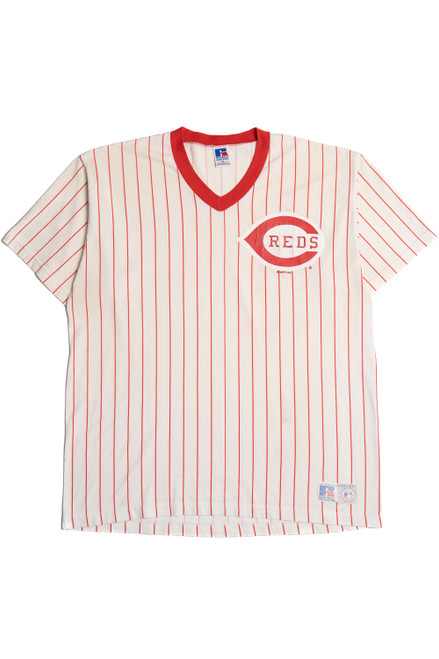 Vintage 1996 Cincinnati Reds Russell Athletic Stripe T-Shirt