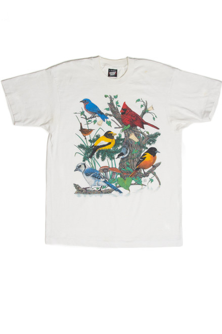 Vintage Birds Graphic T-Shirt (1991)