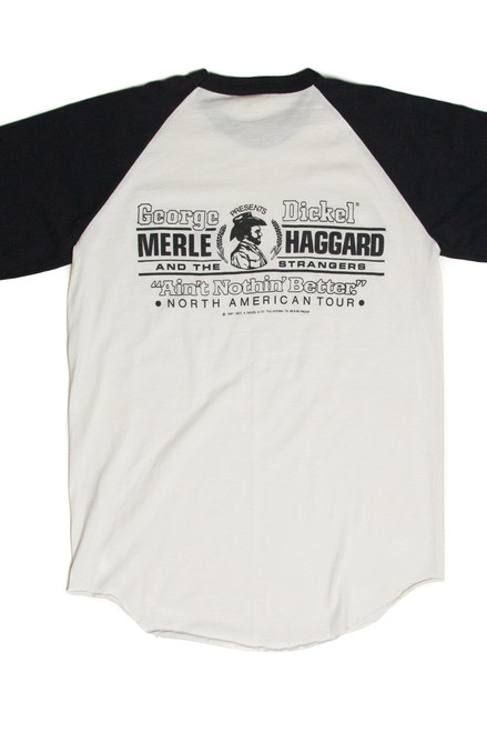 Vintage Merle Haggard "Ain't Nothin' Better" Tour Raglan T-Shirt (1987)