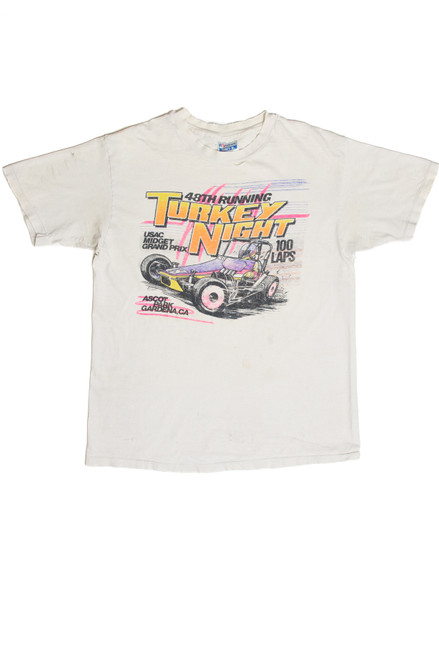 Vintage Thrashed Turkey Night Midget Grand Prix T-Shirt (1988)