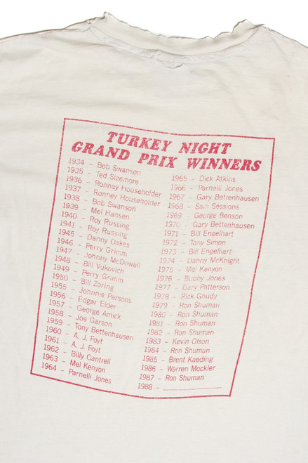 Vintage Thrashed Turkey Night Midget Grand Prix T-Shirt (1988)