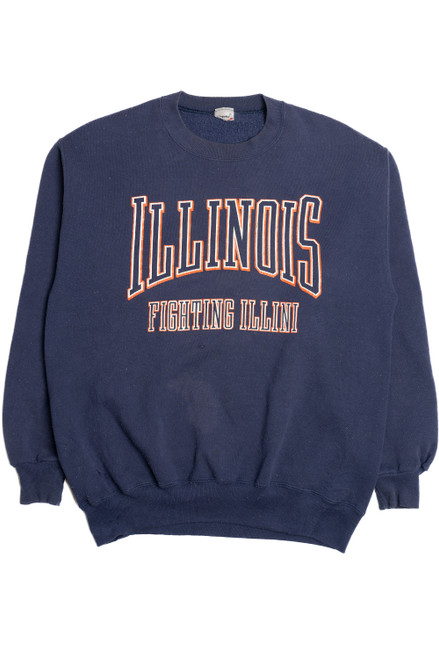 Vintage Distressed "Illinois Fighting Illini" University of Illinois Sweatshirt