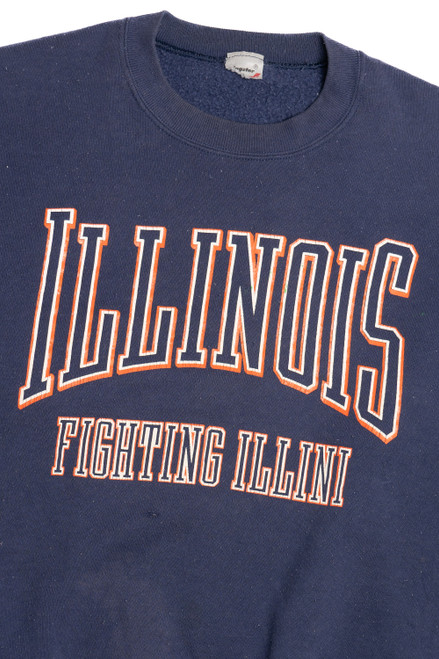 Vintage Distressed "Illinois Fighting Illini" University of Illinois Sweatshirt