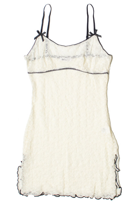 Bow Detail Lace Mini Dress