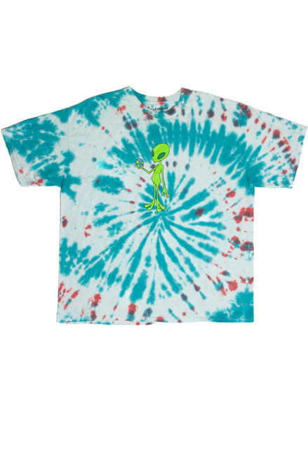 Alien Graphic Tie-Dye T-Shirt