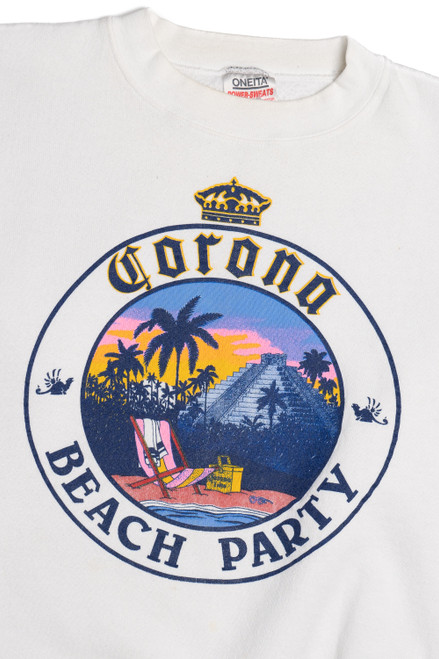 Vintage "Corona Beach Party" Corona Beer Sweatshirt