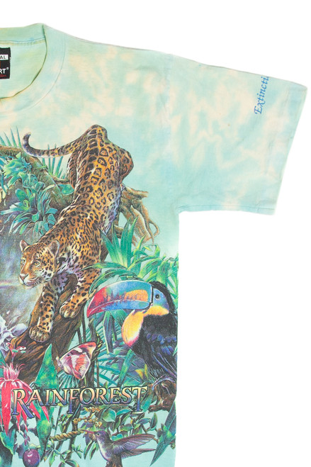 Vintage Rainforest Wrap Around Tie-Dye T-Shirt
