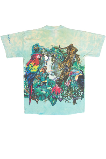 Vintage Rainforest Wrap Around Tie-Dye T-Shirt