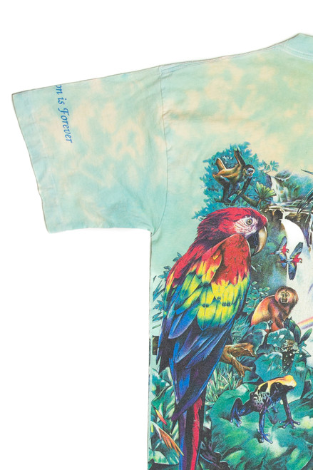 Vintage Rainforest Wrap Around Tie-Dye T-Shirt