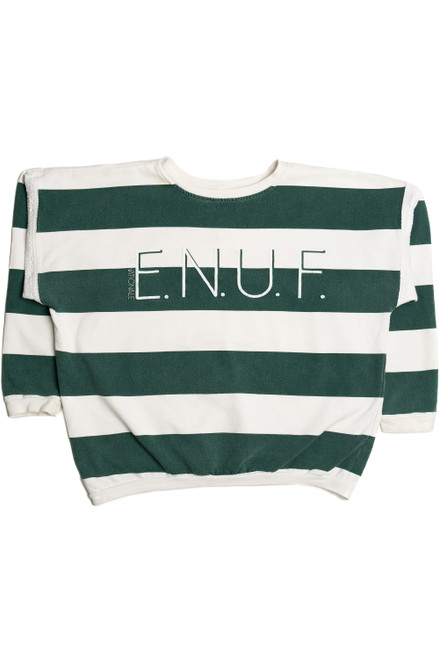 Vintage "E. N. U. F. Internationale" Striped Sweatshirt