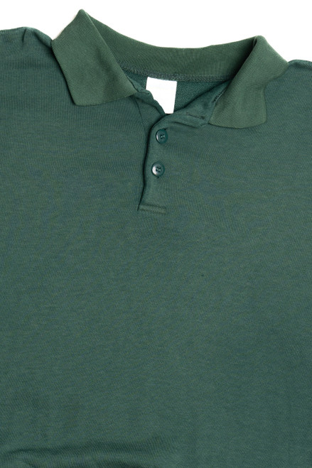 Vintage Green & Maroon Polo Sweatshirt