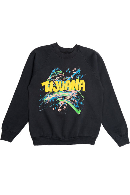 Vintage "Tijuana" Embossed Paint Splatter Sweatshirt