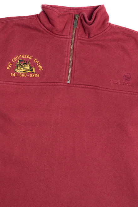 Carhartt "Rex Critchlow Dozing" Embroidered Half Zip Sweatshirt