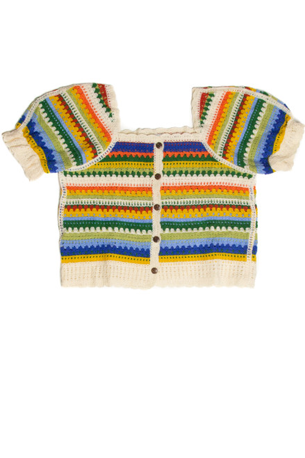 Stripe Crochet Cardigan