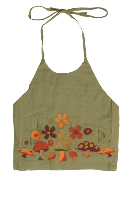 Embroidered Mushroom Halter