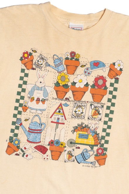 Vintage 1996 Cottagecore Gardening Graphic T-Shirt