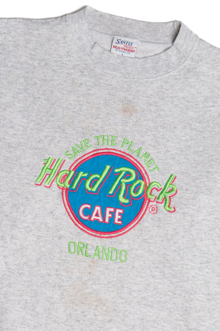 Vintage "Hard Rock Cafe Orlando" "Save The Planet" Embroidered Sweatshirt