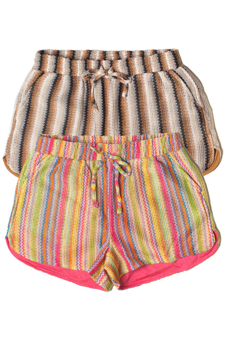 Crochet Stripe Shorts