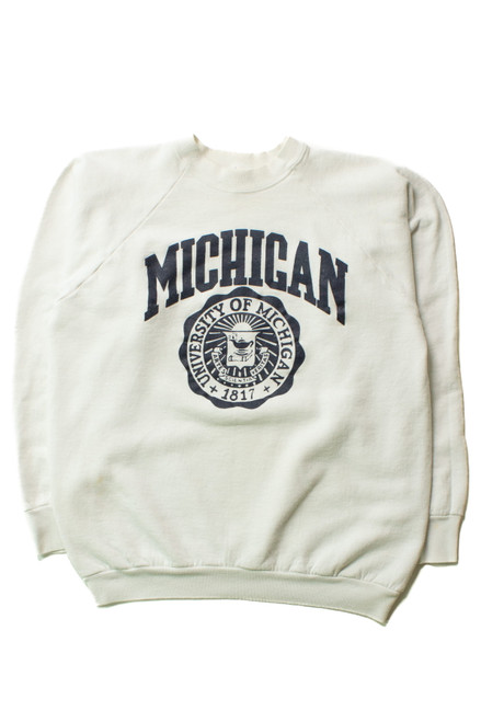 Vintage White University of Michigan Sweatshirt (1990s)