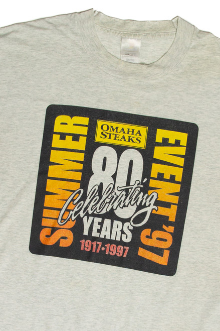 Vintage Omaha Steaks 80th Anniversary Summer Event 1997 T-Shirt