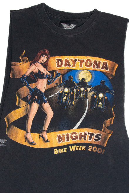 Vintage Daytona Nights Bike Week 2001 Cut Off T-Shirt