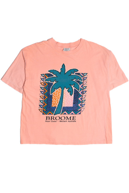 Vintage "Broome Pearl Coast Western Australia" Palm Tree Graphic T-Shirt