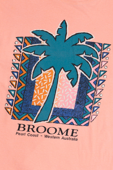Vintage "Broome Pearl Coast Western Australia" Palm Tree Graphic T-Shirt
