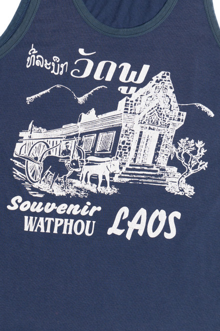 Vintage "Souvenir Watphou Laos" Muscle T-Shirt Tank Top