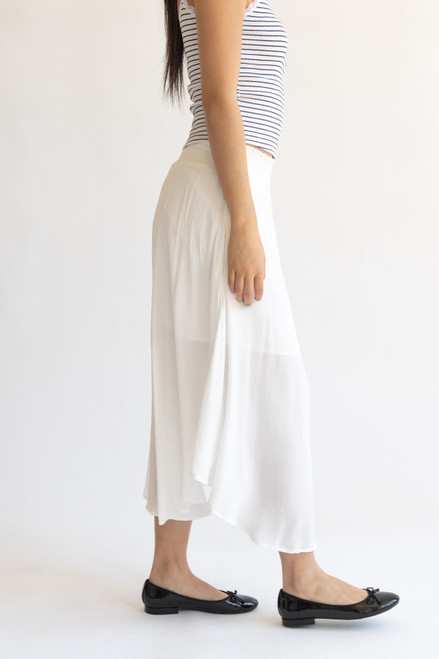 Asymmetric Hem Maxi Skirt