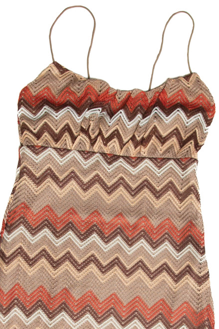 Chevron Crochet Mini Dress