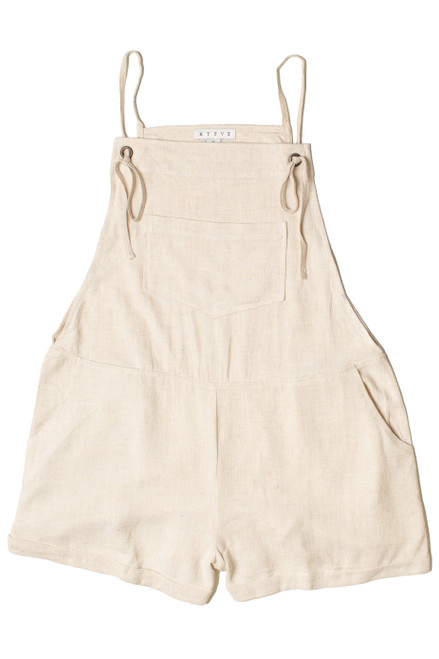 Linen Blend Lightweight Overalls