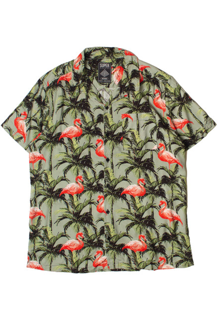 Flamingo Palms Button Up Shirt